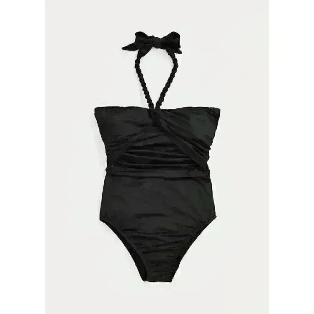 NEW Lauren Ralph Lauren Women's 10 Twist-Bandeau One-Piece Swimsuit NWT $140 - Picture 1 of 1